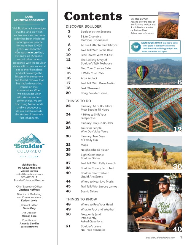 Boulder Official Visitors Guide