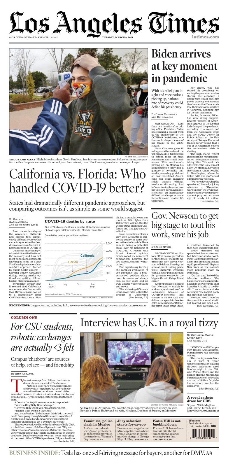 Los angeles times enewspaper