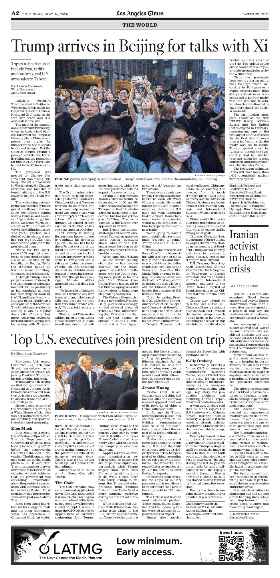 人文+社会 Front Page    the LA Times Los Angeles Times - eNewspaper
